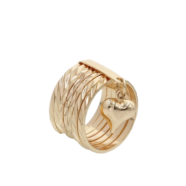 PORTUGUESE LAYERED HEART RING